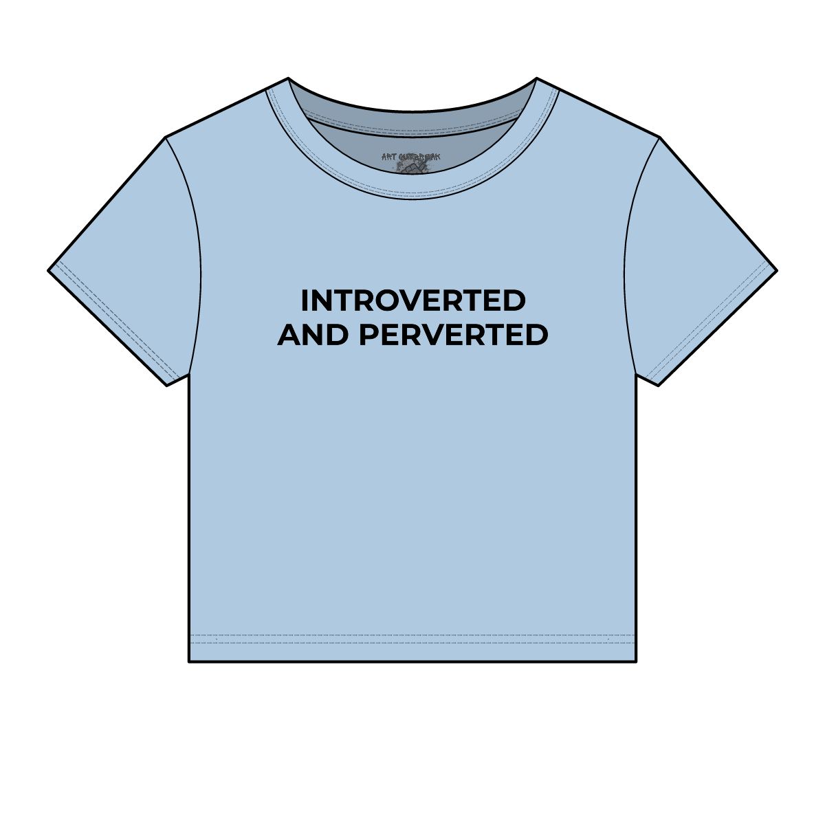 Introverted and Perverted Micro Rib Baby Tee - Image 3