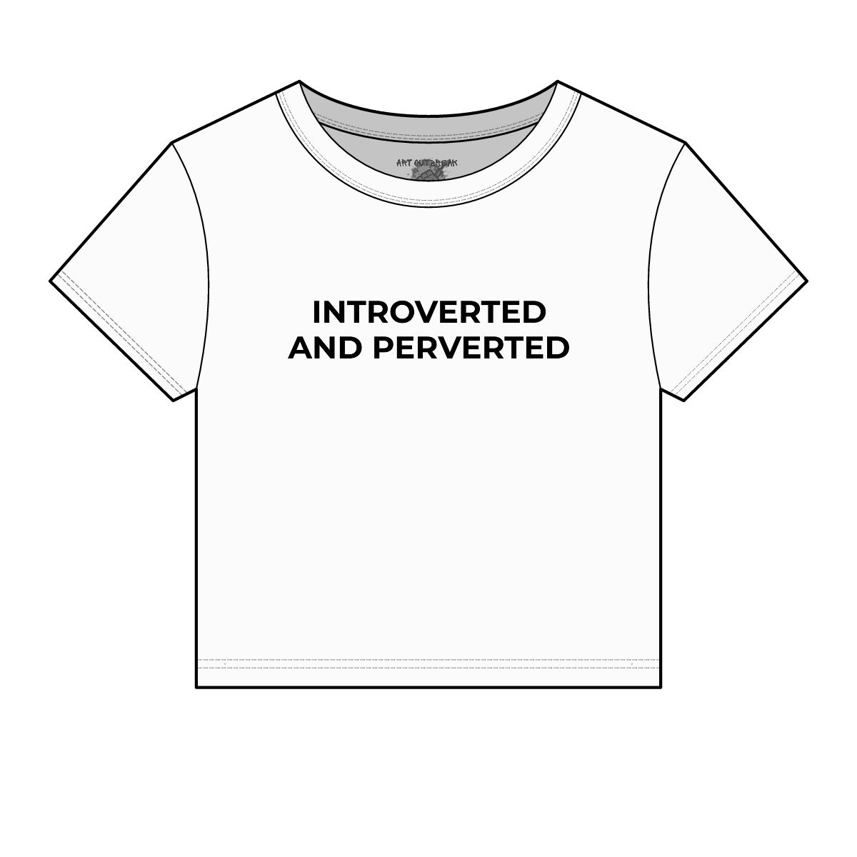 Introverted and Perverted Micro Rib Baby Tee - Image 13
