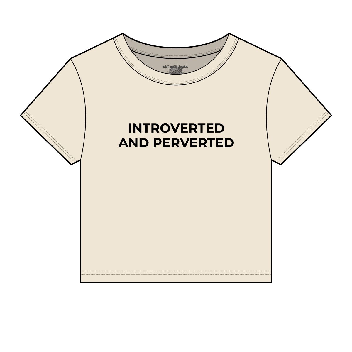Introverted and Perverted Micro Rib Baby Tee - Image 8