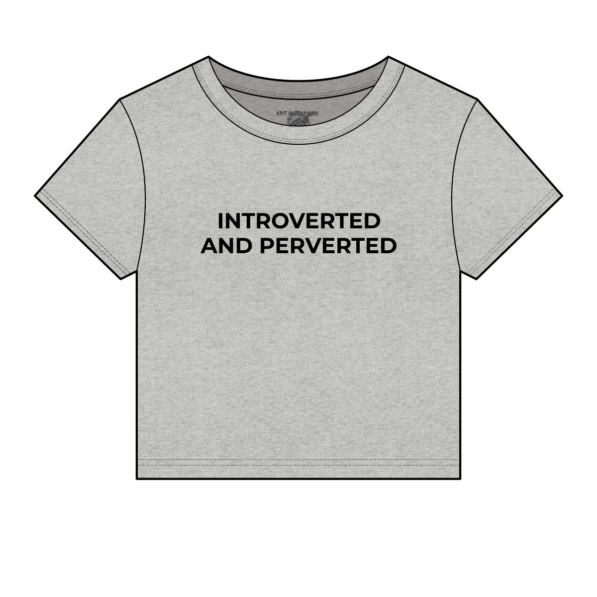 Introverted and Perverted Micro Rib Baby Tee - Image 2