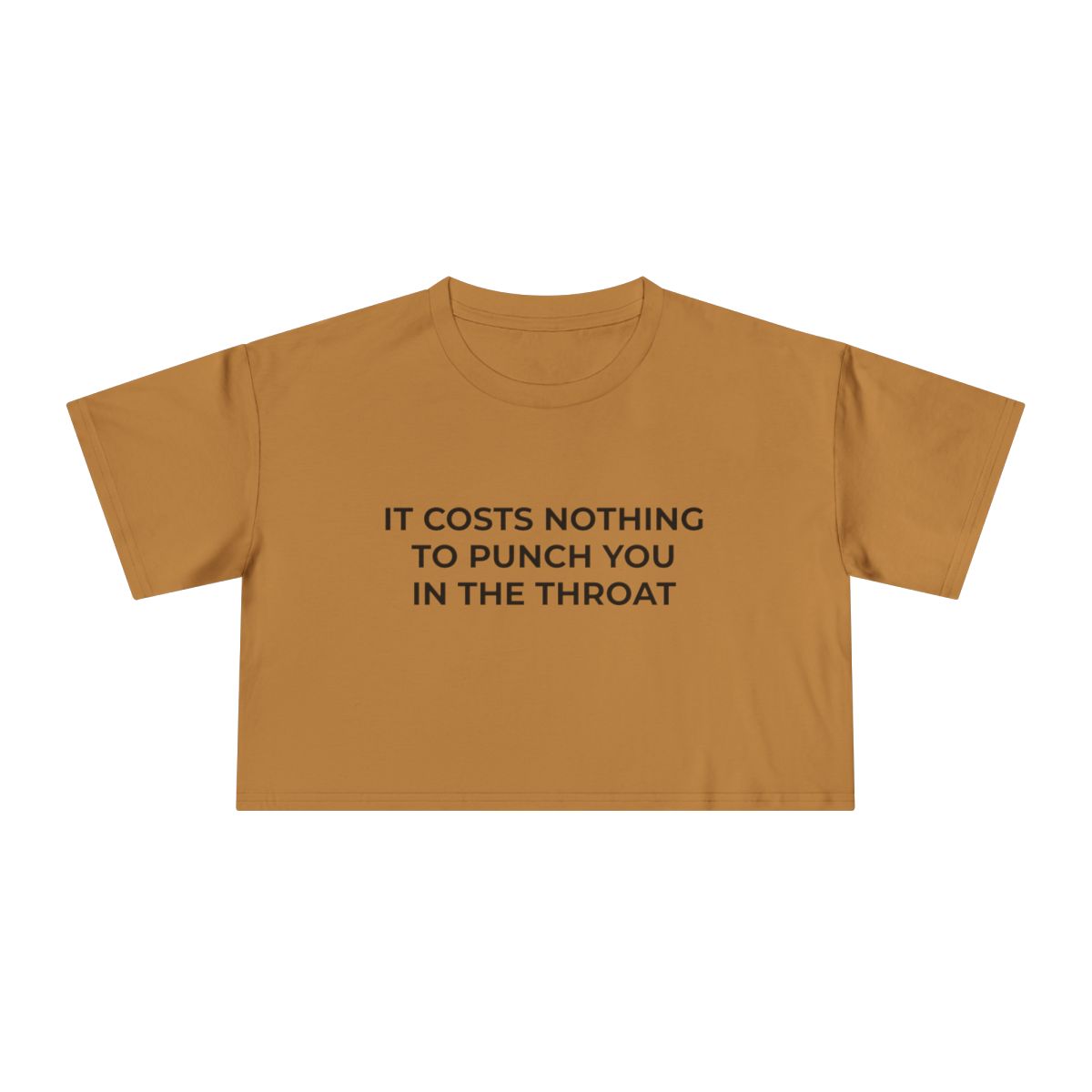 It Costs Nothing to Punch You in the Throat Crop Tee - Image 4