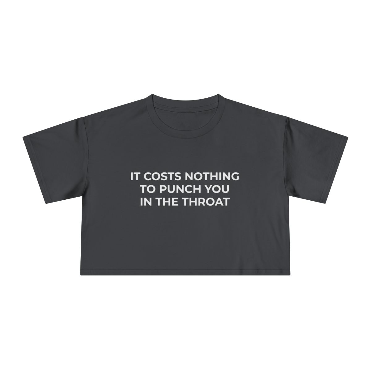 It Costs Nothing to Punch You in the Throat Crop Tee - Image 5