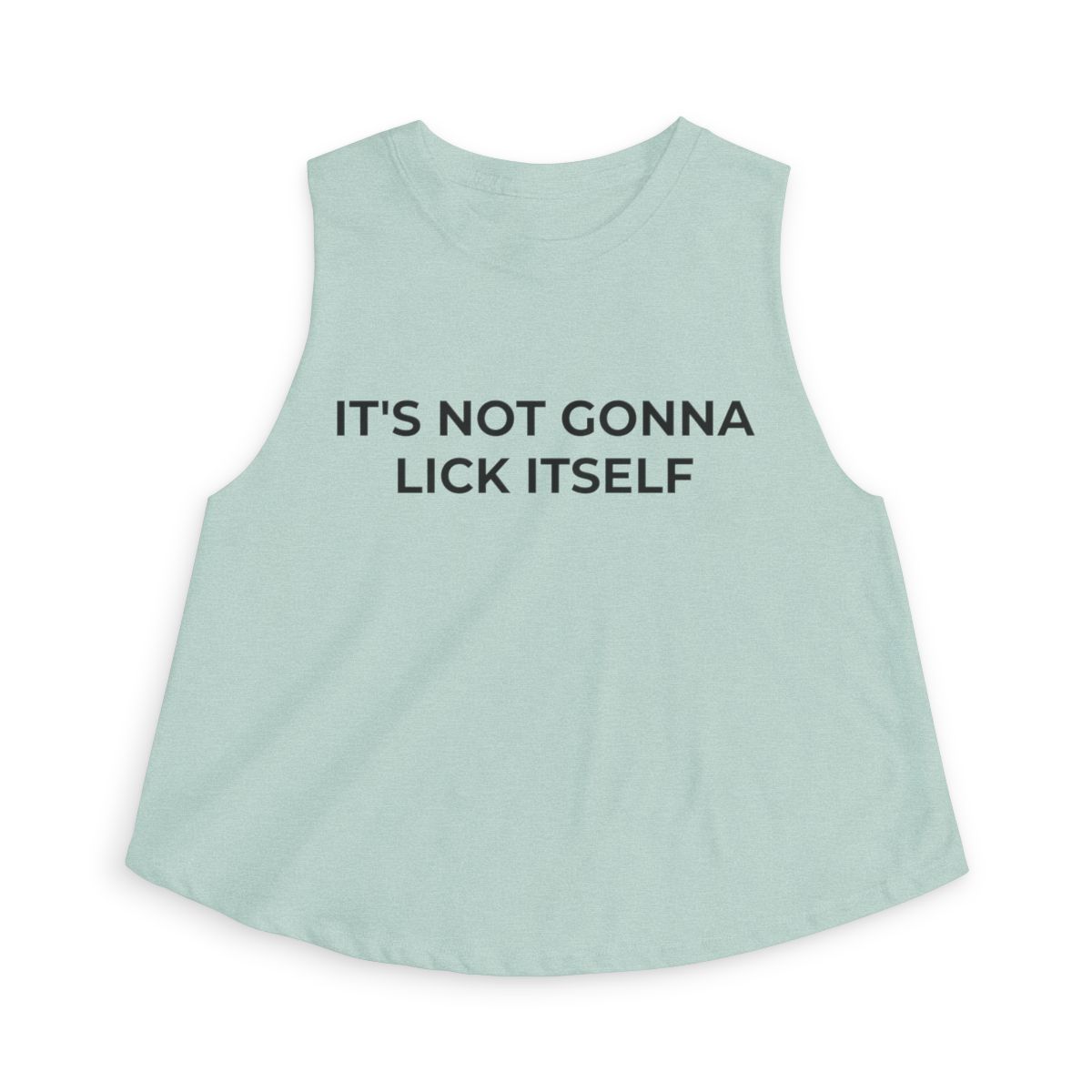 It's Not Gonna Lick Itself Funny Crop Top - Image 4