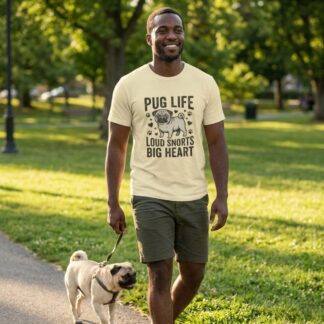 Pug Life Loud Snorts Big Heart T-Shirt lifestyle photo