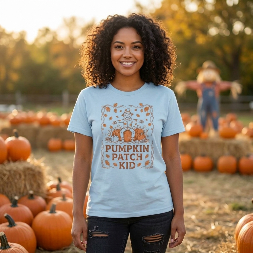 Pumpkin Patch Kid Tee | Fall Pumpkin Scarecrow Shirt