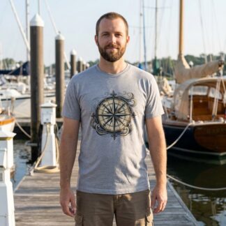 Vintage Compass Rose Nautical Tee lifestyle photo