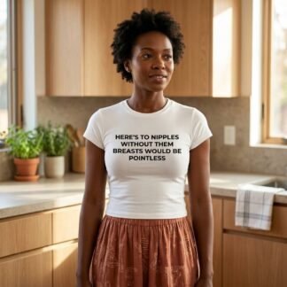 Here's To Nipples Without Them Breasts Would Be Pointless Baby Tee lifestyle photo