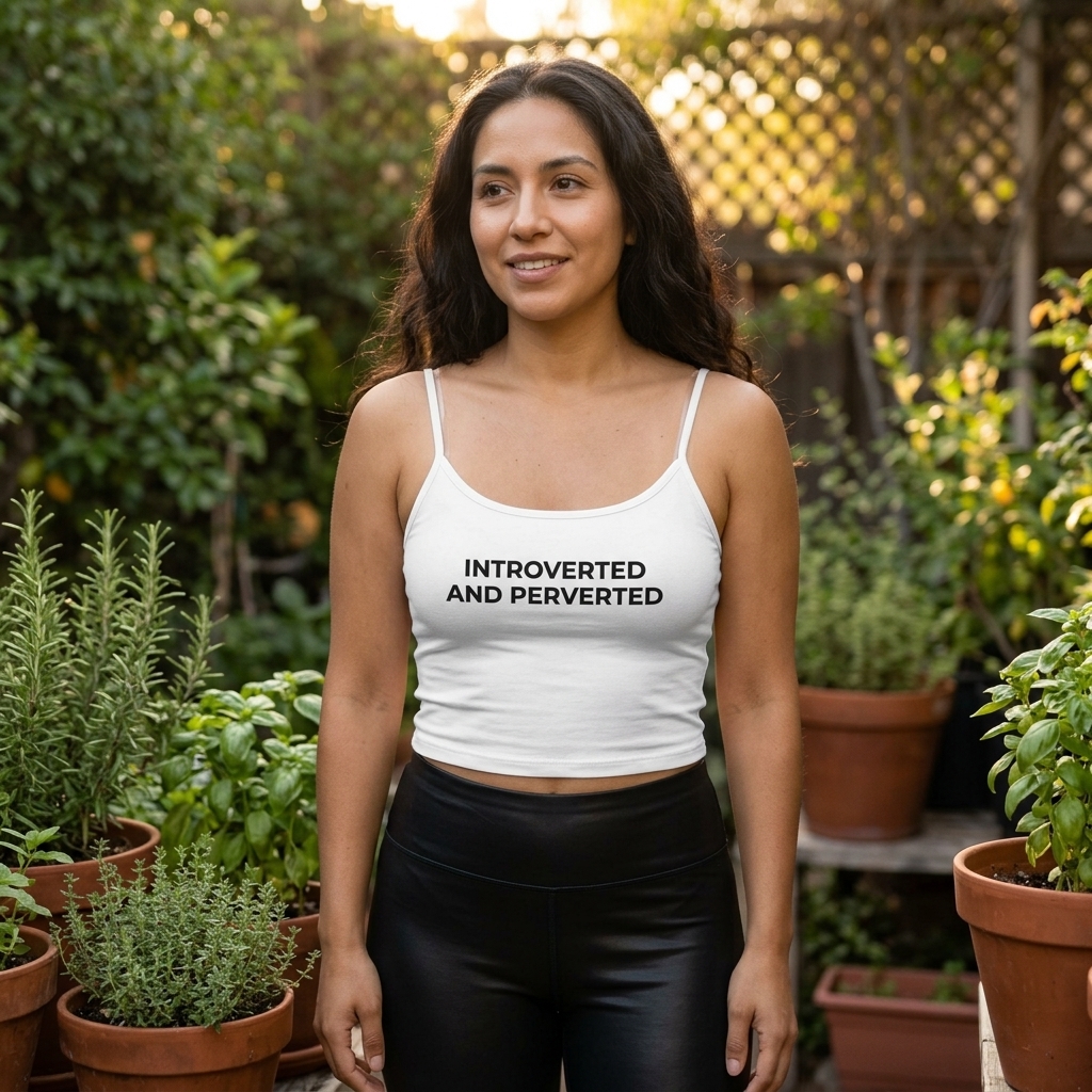 Introverted and Perverted Spaghetti Strap Tank lifestyle photo