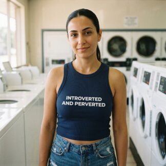 Introverted and Perverted Micro Rib Racer Tank lifestyle photo