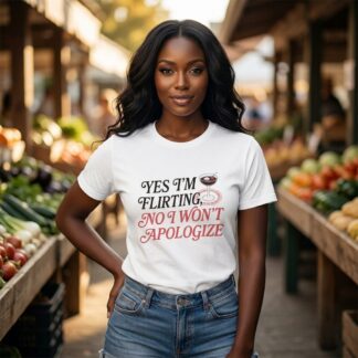 Yes I'm Flirting No I Won't Apologize Shirt lifestyle photo