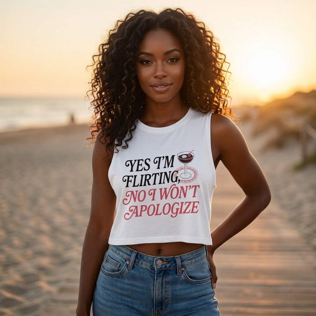 Yes I’m Flirting No I Won’t Apologize Crop Top