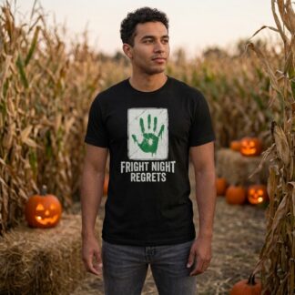 Fright Night Regrets Funny Halloween Tee lifestyle photo
