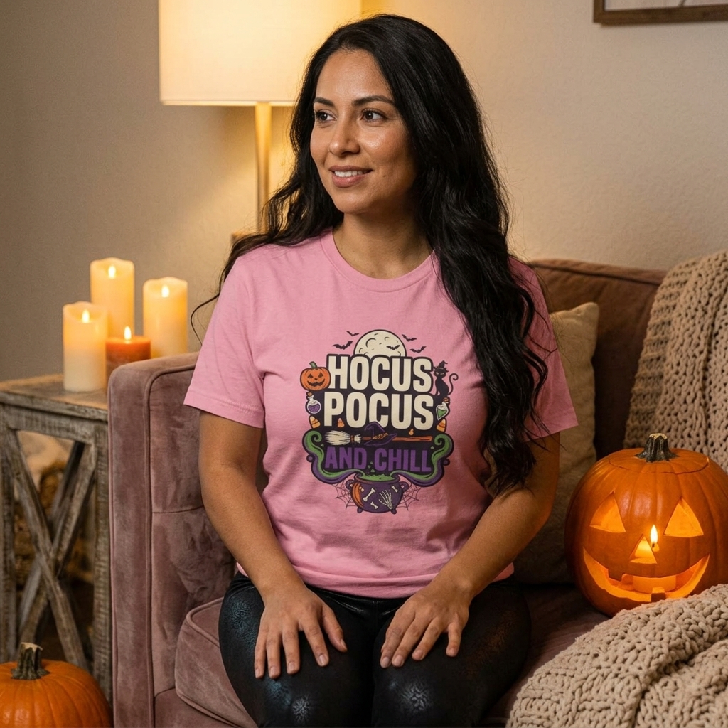 Hocus Pocus and Chill Funny Halloween Tee