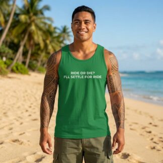 Ride or Die I'll Settle for Ride Tank lifestyle photo