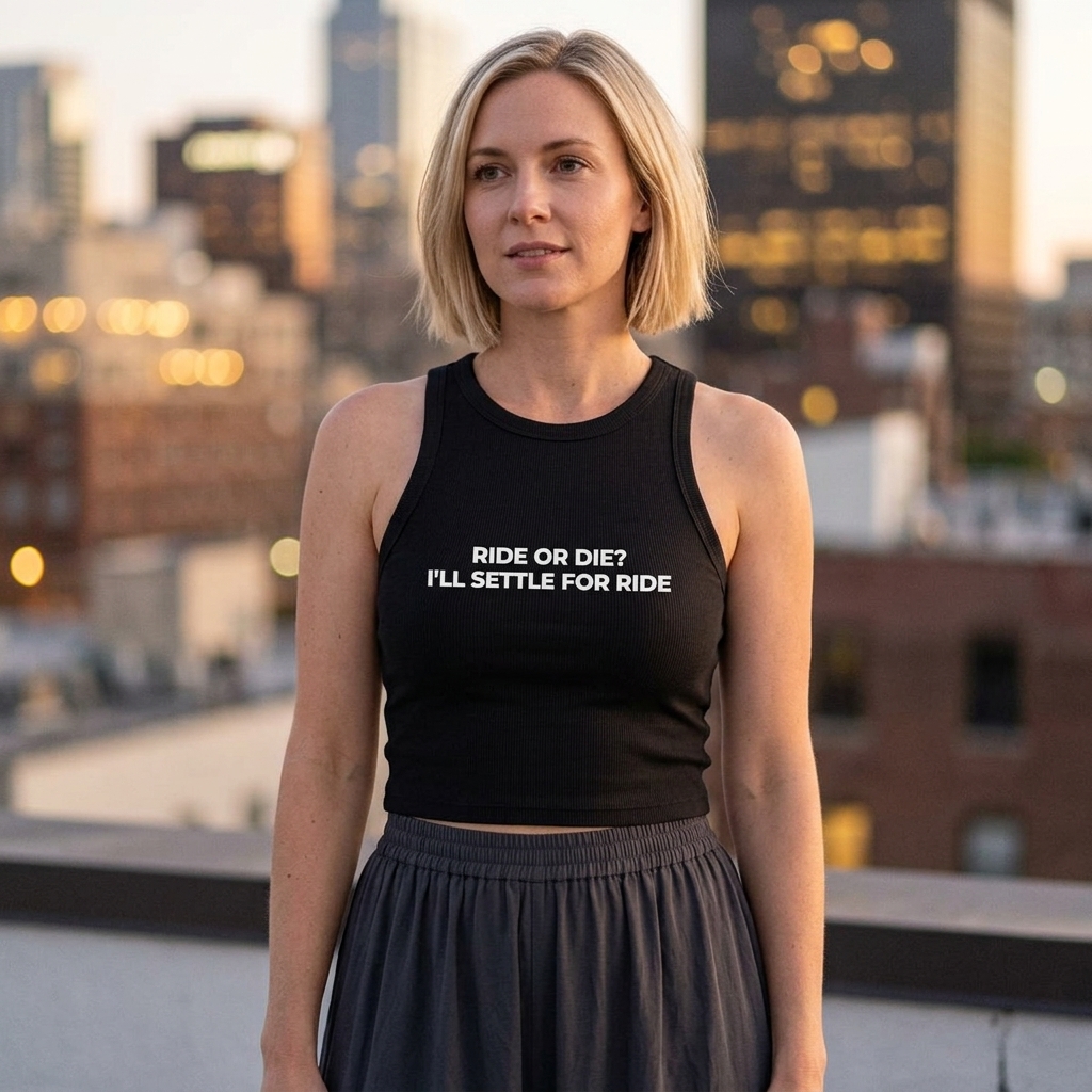 Ride or Die I’ll Settle for Ride Racer Tank Top