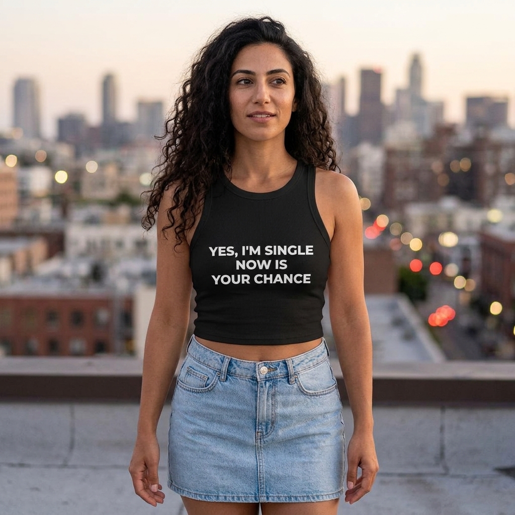 Yes, I’m Single Now Is Your Chance Tank Top | Funny Dating Statement