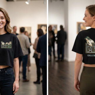 Gallery Girls Logo Crop Tee, Art Nouveau Design lifestyle photo