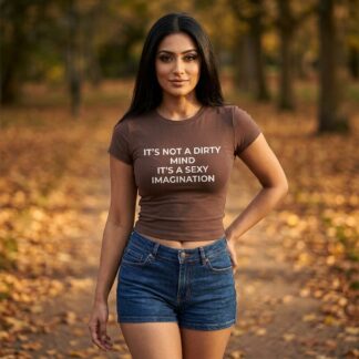 It's Not a Dirty Mind It's a Sexy Imagination Baby Tee lifestyle photo