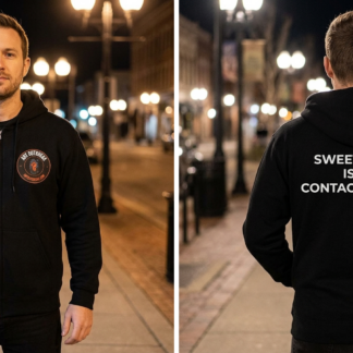 Sweet Talk Is a Contact Sport Flirty Zip Hoodie lifestyle photo