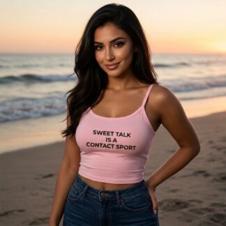 Sweet Talk Is a Contact Sport Flirty Strap Tank lifestyle photo