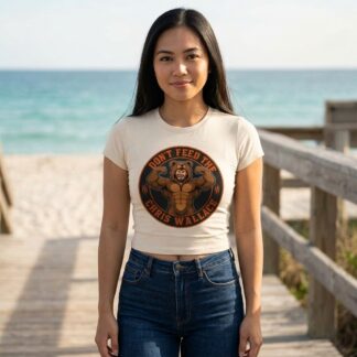 Don’t Feed The Chris Wallace bear graphic baby tee lifestyle photo