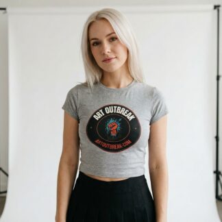 Art Outbreak Fist Logo Crop Baby Tee lifestyle photo