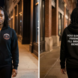 You Scratch My Back Friendship Quote Zip Hoodie lifestyle photo