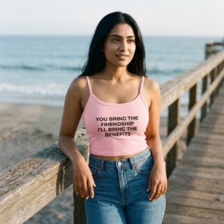 Friendship Quote Spaghetti Strap Tank Top lifestyle photo