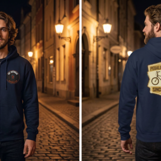 Vintage Motorcycle Patch Full Zip Hoodie lifestyle photo