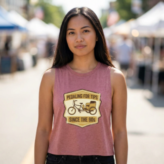 Pedaling for Tips Since the 90s Bicycle Crop Top lifestyle photo