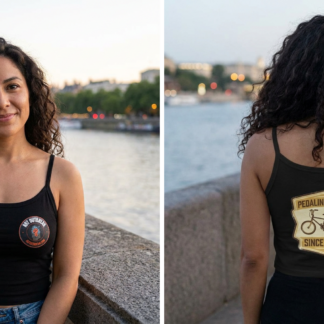Pedaling for Tips Vintage Bike Graphic Tank Top lifestyle photo