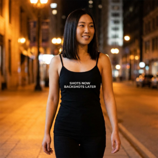 Shots Now Backshots Later Strap Tank lifestyle photo