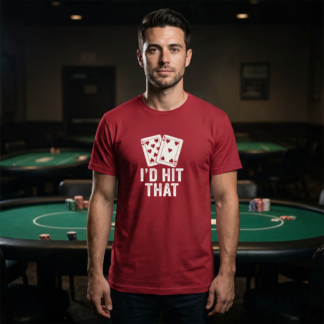 I'd Hit That Funny Blackjack Tee lifestyle photo