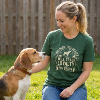 Will Trade Loyalty for Bacon Funny Beagle Tee lifestyle photo