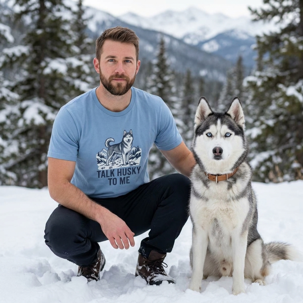 Talk Husky to Me Funny Siberian Husky Tee