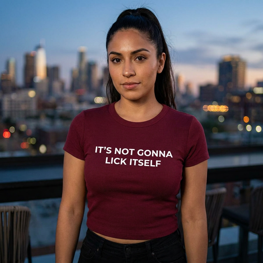 It's Not Gonna Lick Itself Funny Baby Tee lifestyle photo