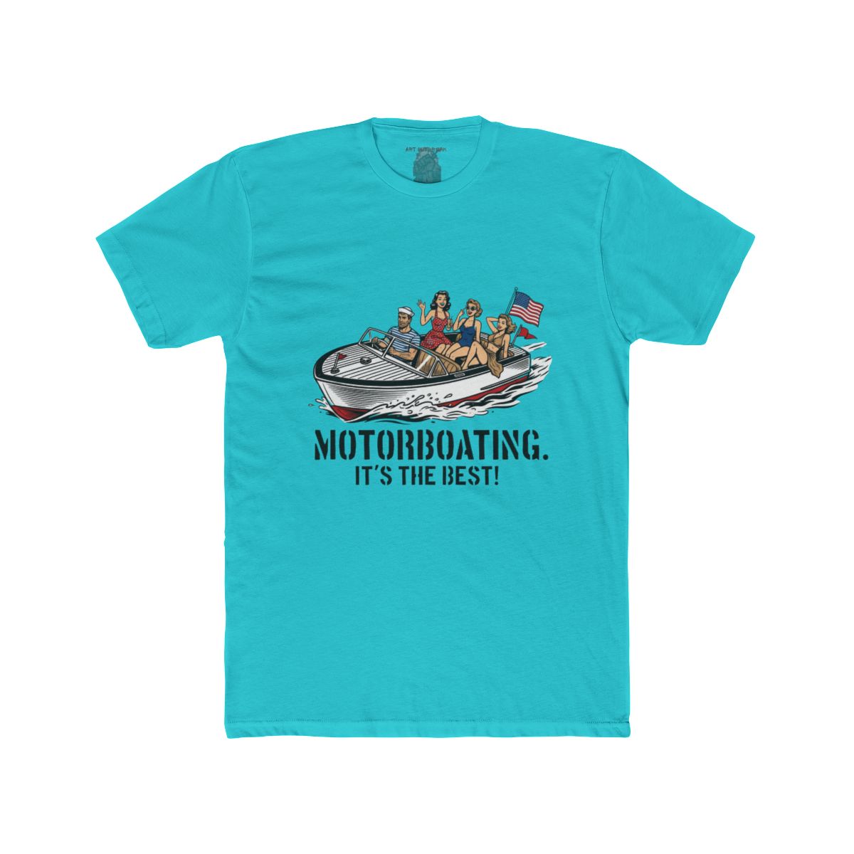 Motorboating It's the Best! Retro Pinup Speedboat Tee - Image 12