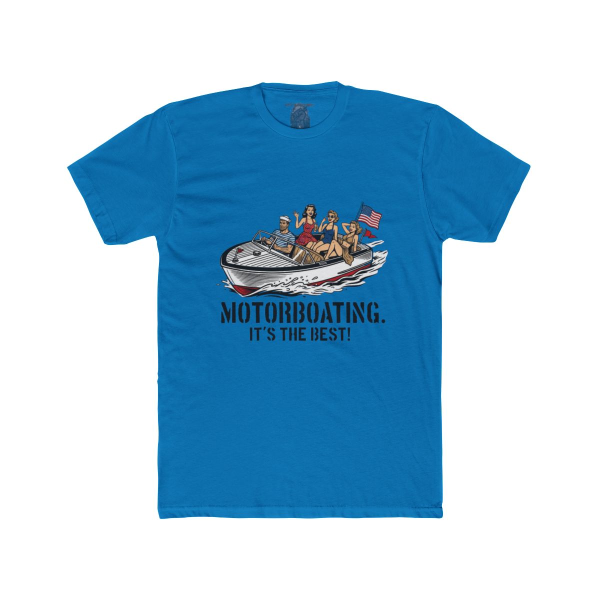 Motorboating It's the Best! Retro Pinup Speedboat Tee - Image 13