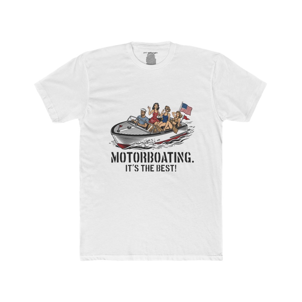 Motorboating It's the Best! Retro Pinup Speedboat Tee - Image 14