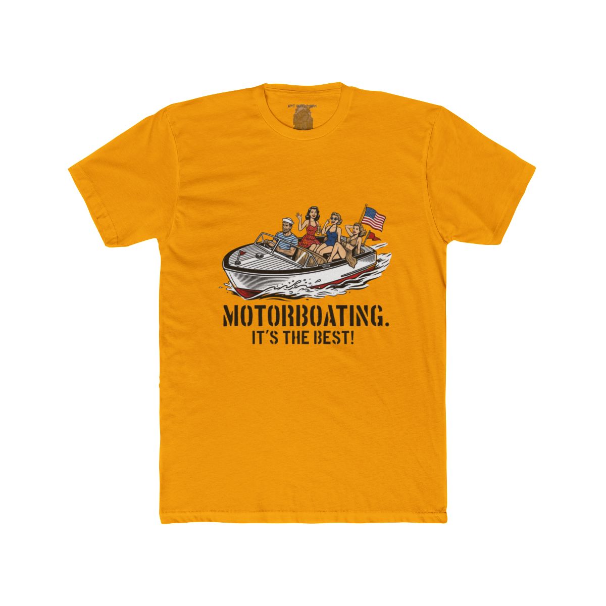 Motorboating It's the Best! Retro Pinup Speedboat Tee - Image 6