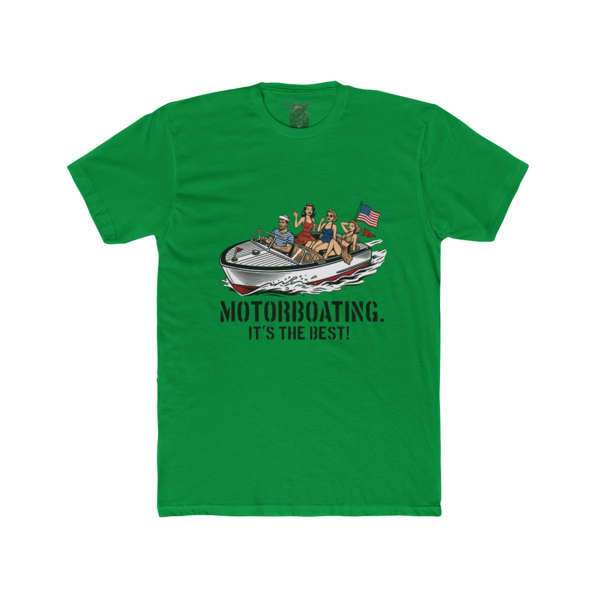 Motorboating It's the Best! Retro Pinup Speedboat Tee - Image 7