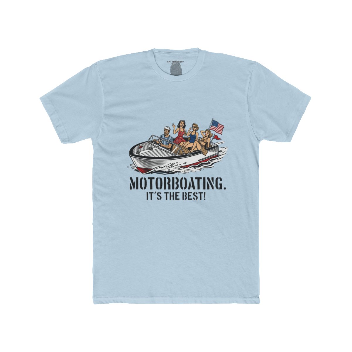 Motorboating It's the Best! Retro Pinup Speedboat Tee - Image 8