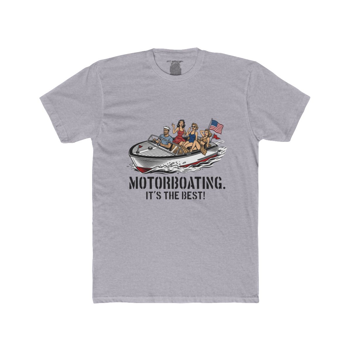 Motorboating It's the Best! Retro Pinup Speedboat Tee - Image 2