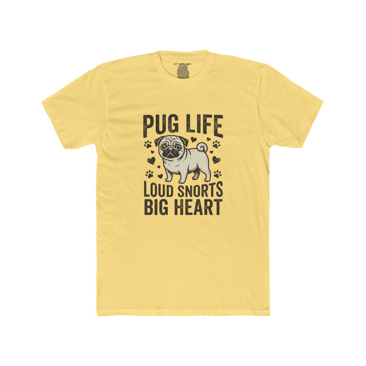 Pug Life Loud Snorts Big Heart T-Shirt | Pug Dog Tee - Image 3