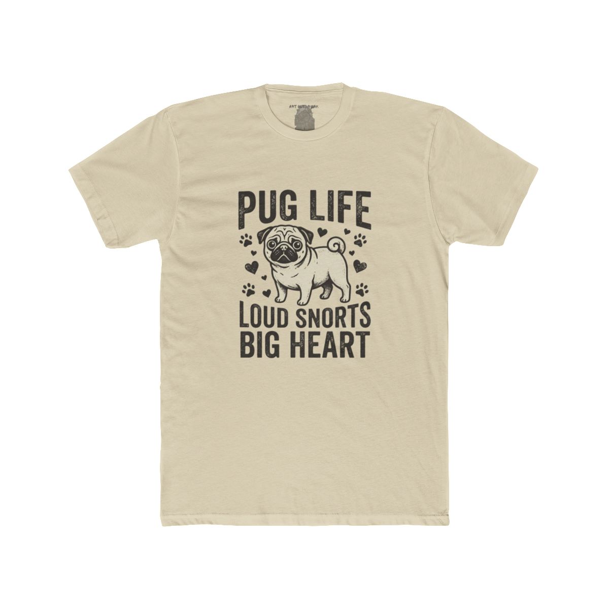 Pug Life Loud Snorts Big Heart T-Shirt | Pug Dog Tee - Image 4