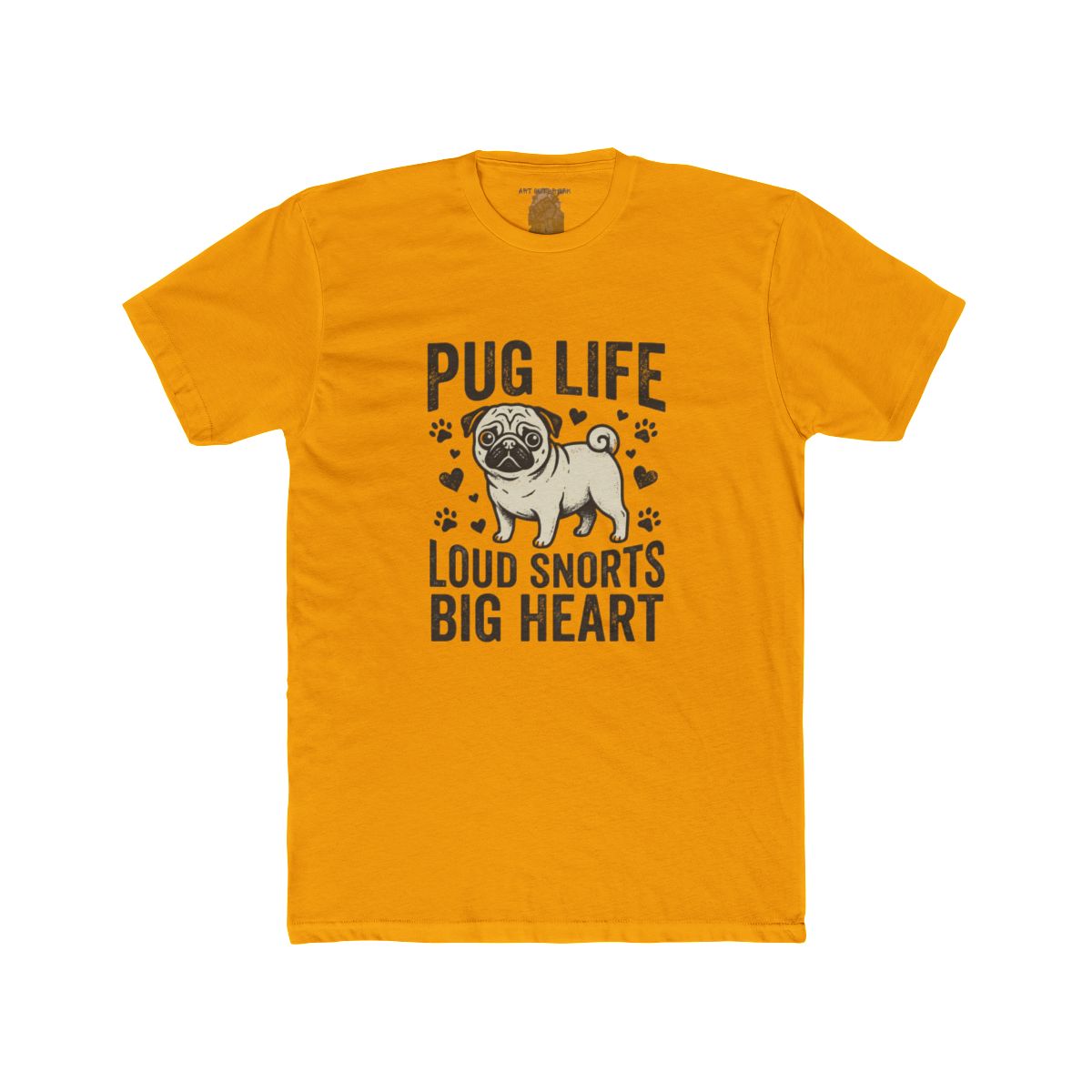 Pug Life Loud Snorts Big Heart T-Shirt | Pug Dog Tee - Image 6