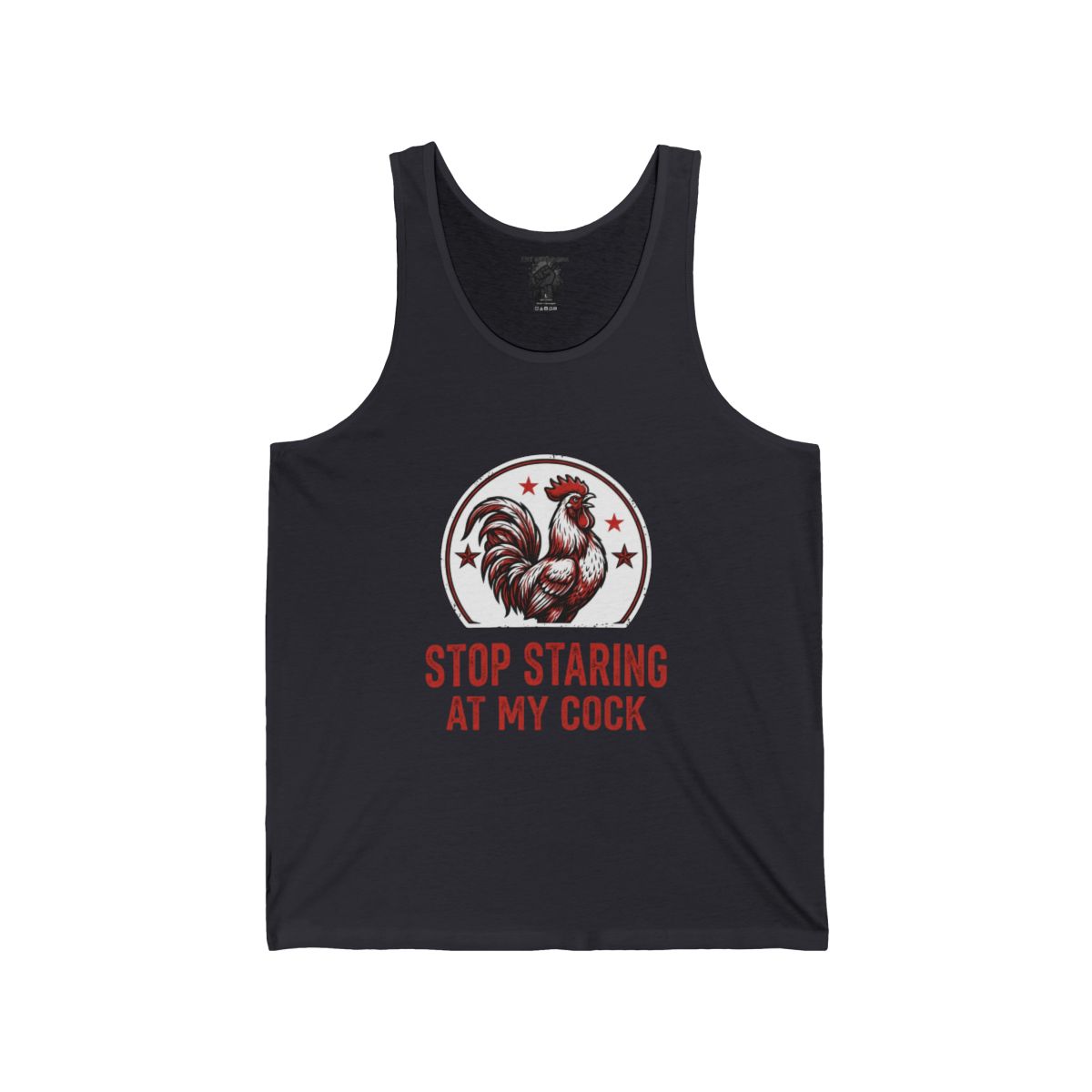 Stop Staring at My Cock Rooster Tank | Funny Adult Tank Top - Image 4