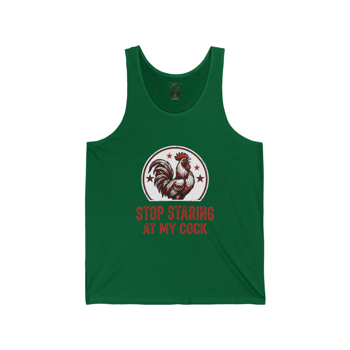 Stop Staring at My Cock Rooster Tank | Funny Adult Tank Top - Image 5