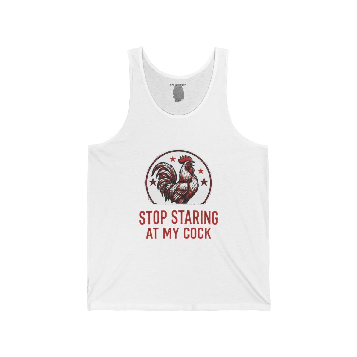 Stop Staring at My Cock Rooster Tank | Funny Adult Tank Top - Image 9