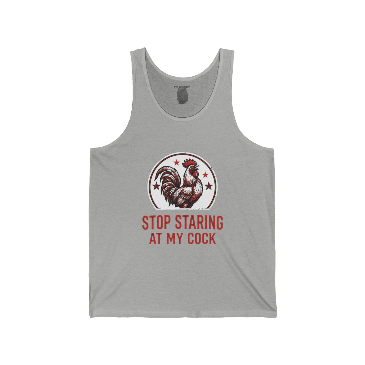 Stop Staring at My Cock Rooster Tank | Funny Adult Tank Top - Image 2
